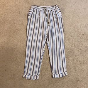 Ankle striped pants- light weight